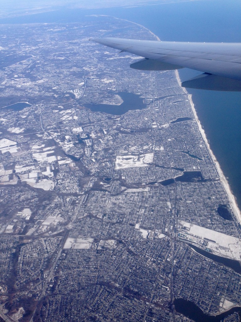 Leaving snowy NJ